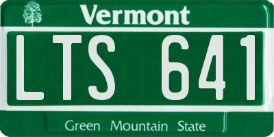 VT license plate LTS641