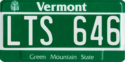 VT license plate LTS646