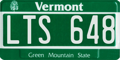 VT license plate LTS648