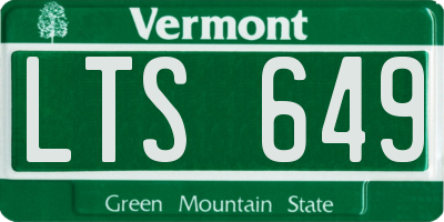 VT license plate LTS649