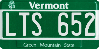 VT license plate LTS652