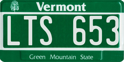 VT license plate LTS653
