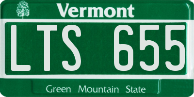 VT license plate LTS655