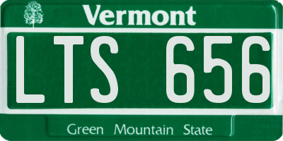 VT license plate LTS656