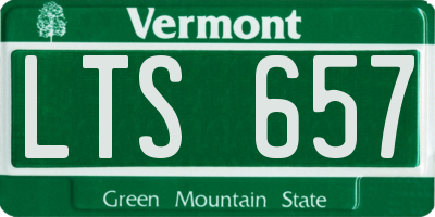 VT license plate LTS657