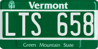 VT license plate LTS658