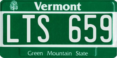VT license plate LTS659