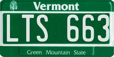 VT license plate LTS663