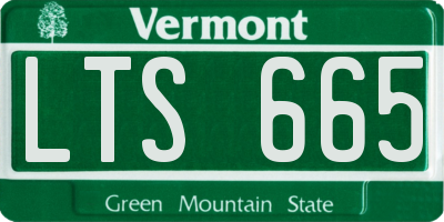 VT license plate LTS665