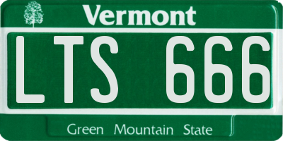 VT license plate LTS666