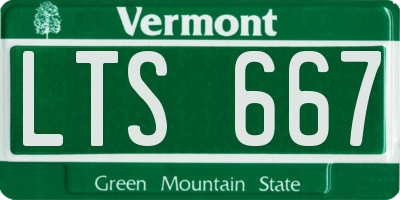 VT license plate LTS667