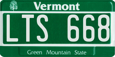 VT license plate LTS668