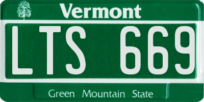 VT license plate LTS669