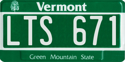 VT license plate LTS671