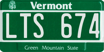 VT license plate LTS674