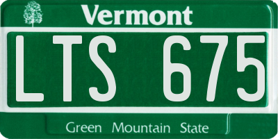 VT license plate LTS675