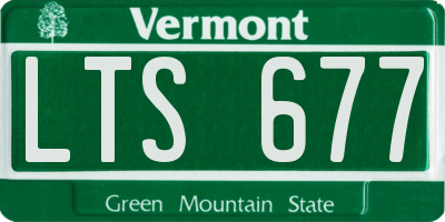 VT license plate LTS677