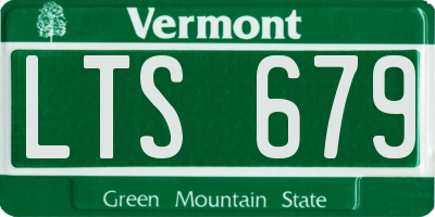 VT license plate LTS679