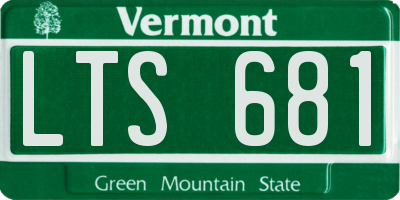 VT license plate LTS681