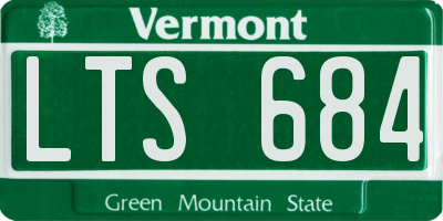 VT license plate LTS684