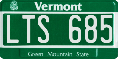 VT license plate LTS685
