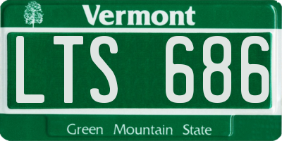 VT license plate LTS686
