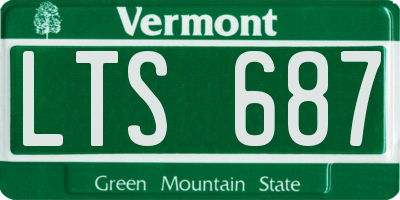 VT license plate LTS687