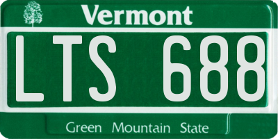 VT license plate LTS688