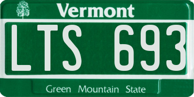 VT license plate LTS693