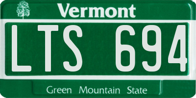 VT license plate LTS694