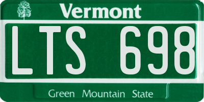 VT license plate LTS698