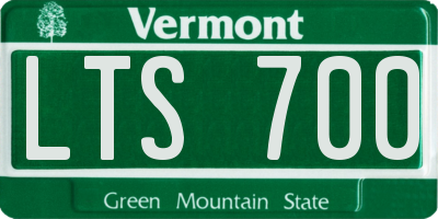 VT license plate LTS700