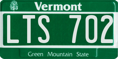 VT license plate LTS702