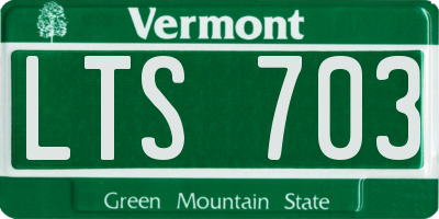 VT license plate LTS703
