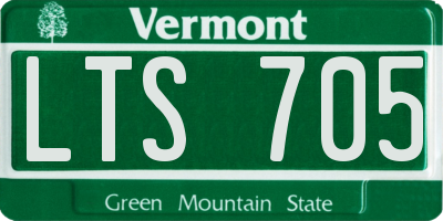 VT license plate LTS705