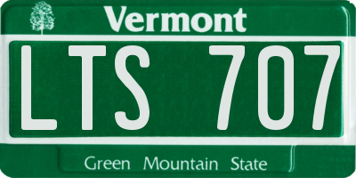 VT license plate LTS707