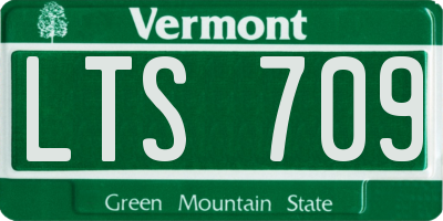 VT license plate LTS709