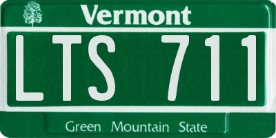 VT license plate LTS711