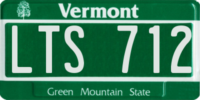VT license plate LTS712