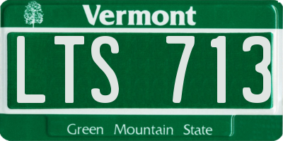 VT license plate LTS713