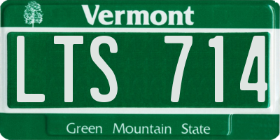 VT license plate LTS714