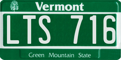 VT license plate LTS716