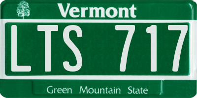 VT license plate LTS717