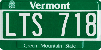 VT license plate LTS718