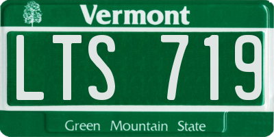 VT license plate LTS719