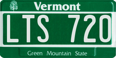 VT license plate LTS720