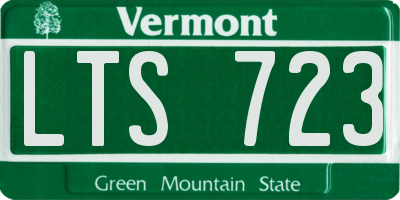 VT license plate LTS723
