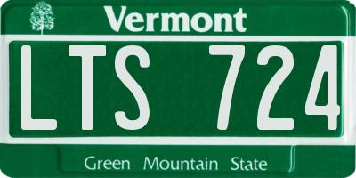 VT license plate LTS724