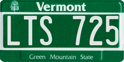 VT license plate LTS725