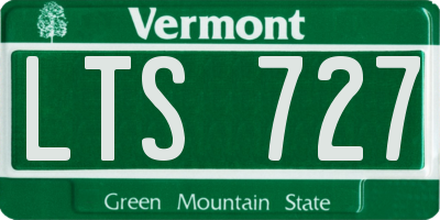 VT license plate LTS727